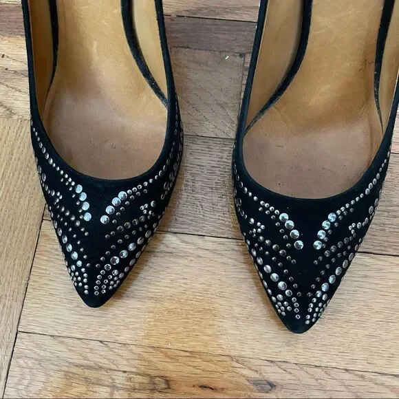 Isabel Marant Stanley Studded Suede Pumps Black - Picture 4 of 11
